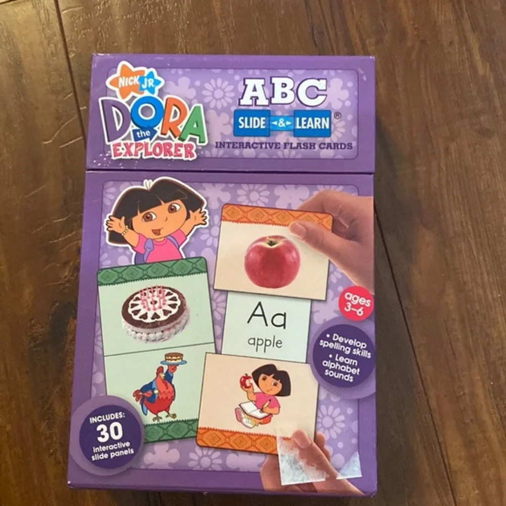 Dora the Explorer Flash Cards Alphabet Slide and Learn‎ Rare HTF